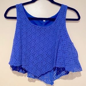 Royal Blue Crop Top